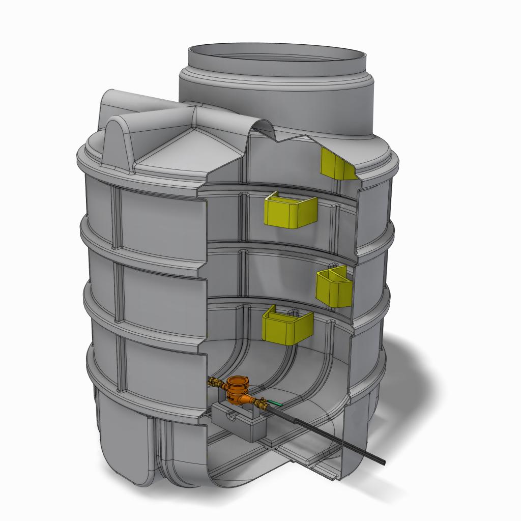 šachta vodomerná  plastová 1000x1250     KJE 301042.01 - 1m3