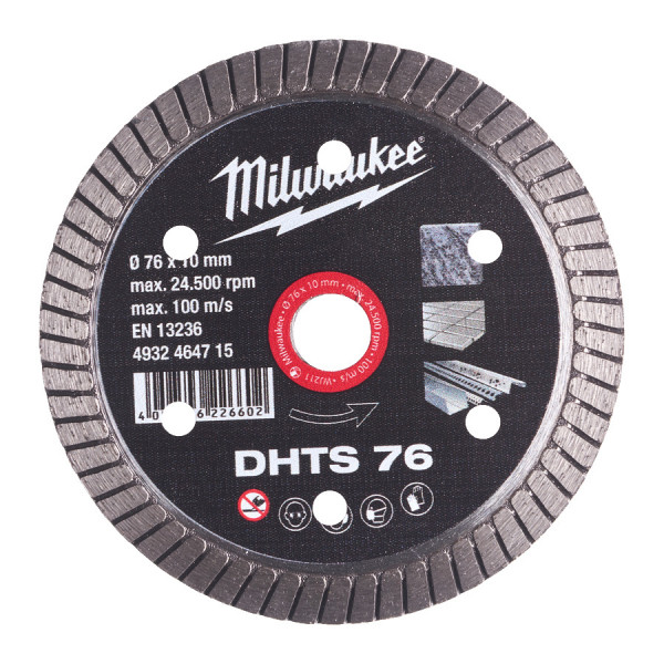 Milwaukee kotúč diamantový mini 76x10x1mm DHTS  - Tovar | MasMasaryk