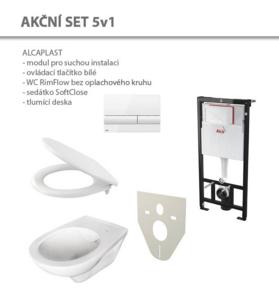 WC ALCAPLAST AM101-M1710 set 5v1 konštrukcia,misa,sedadlo,tlačítko,tesnenie   - Podomietkové systémy | MasMasaryk