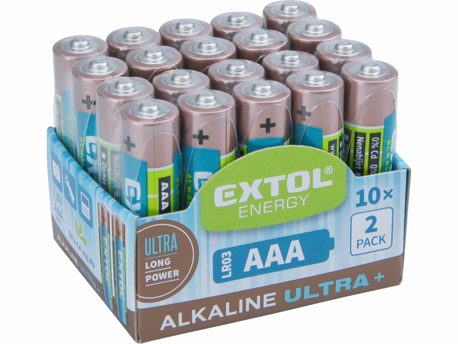 Batéria AAA alkalická      20ks 1,5V EXTOL ENERGY - Elektro | MasMasaryk