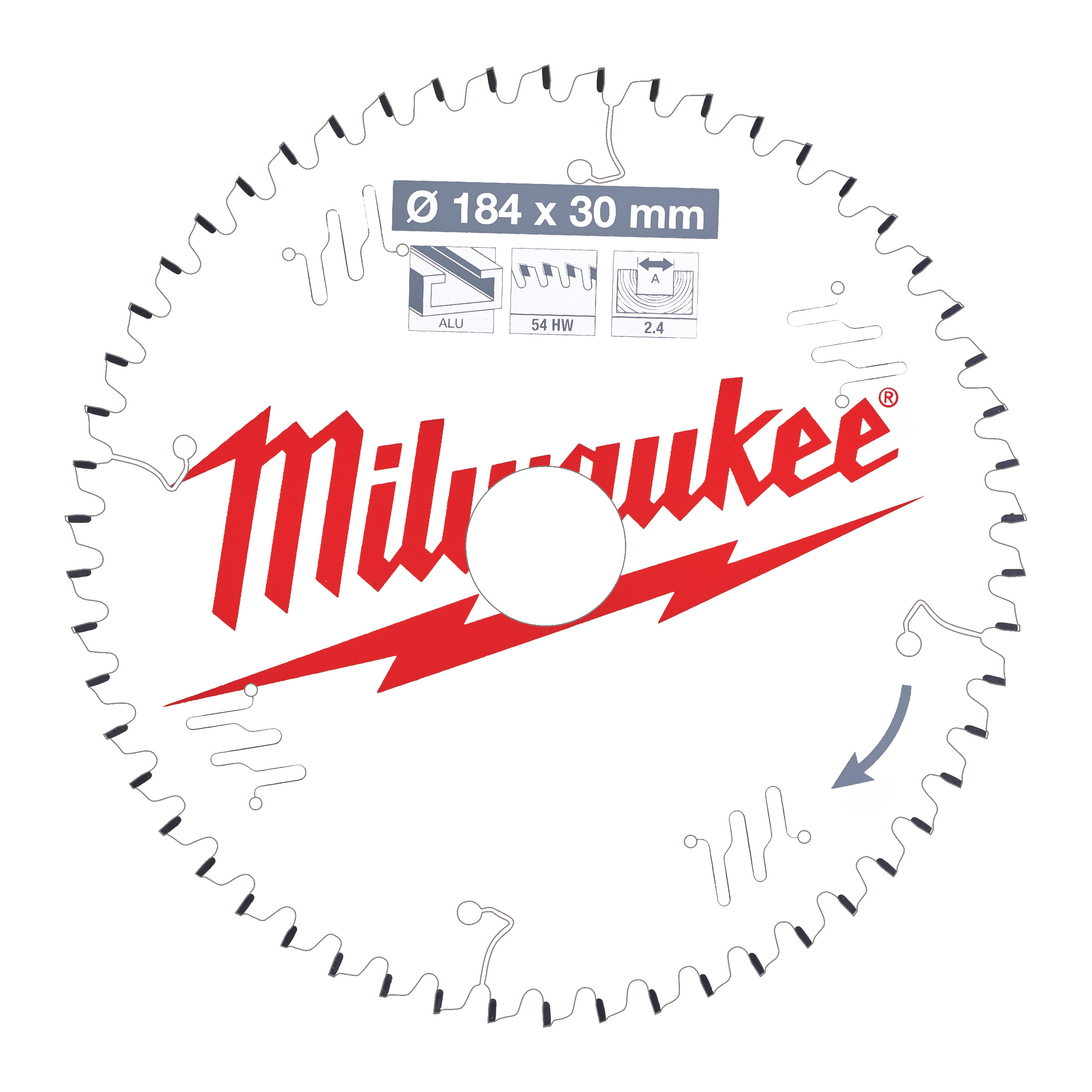 Milwaukee kotúč pilový hliník/plast 184x30mm/54Z 4932471299  - Pilové | MasMasaryk