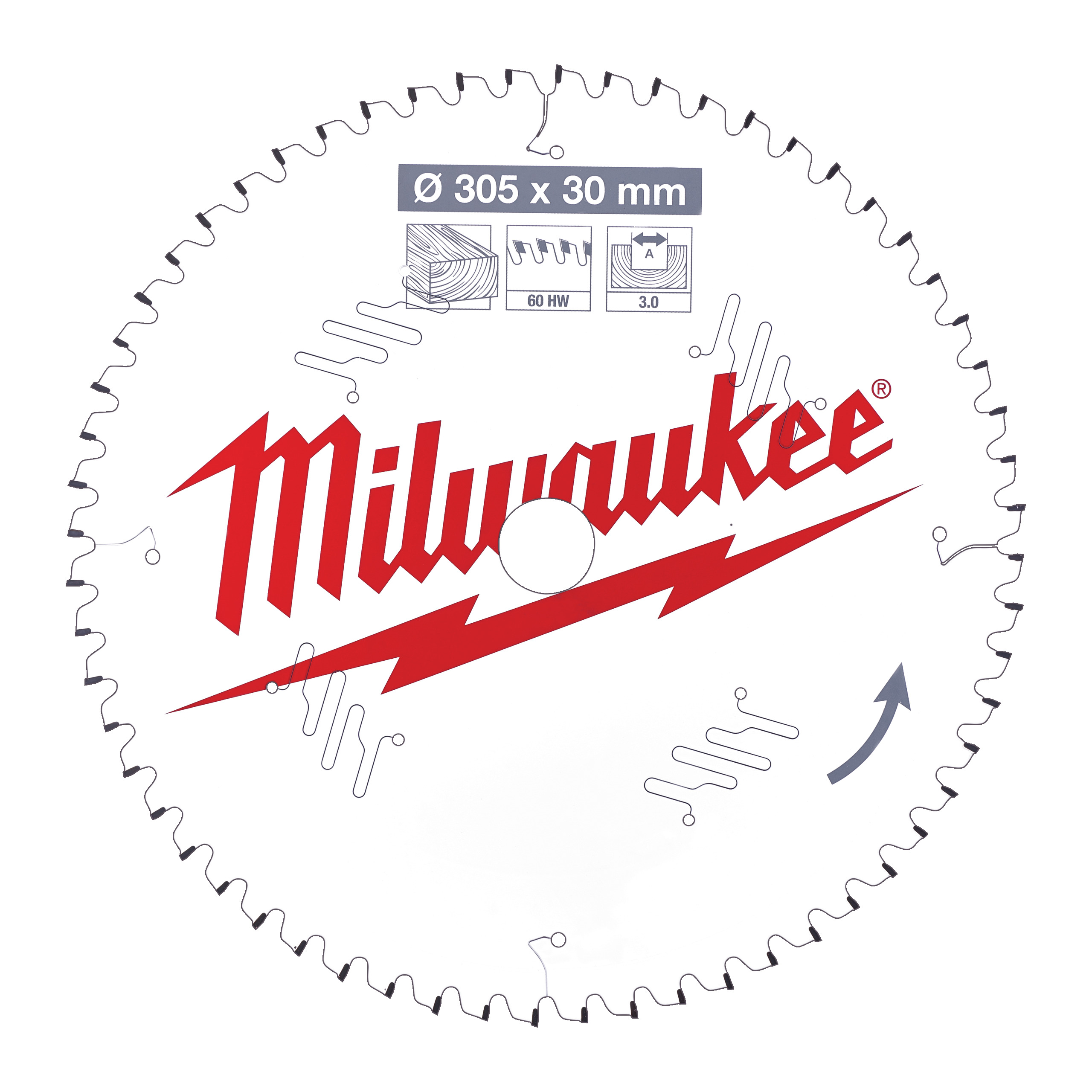 Milwaukee kotúč pilový drevo 305x30mm/60Z 4932471321 - Pilové | MasMasaryk