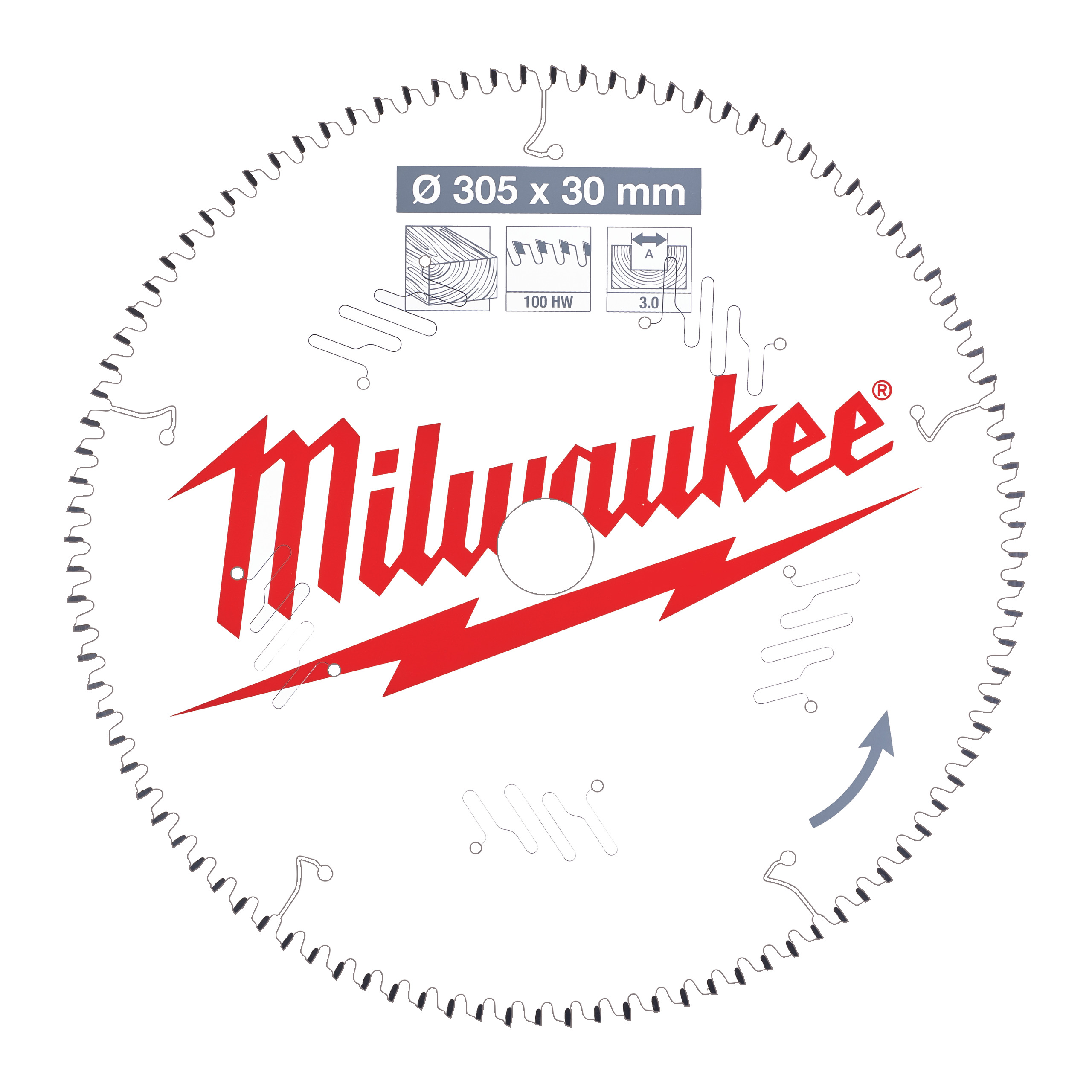 Milwaukee kotúč pilový drevo 305x30mm/100Z 4932471322 - Pilové | MasMasaryk