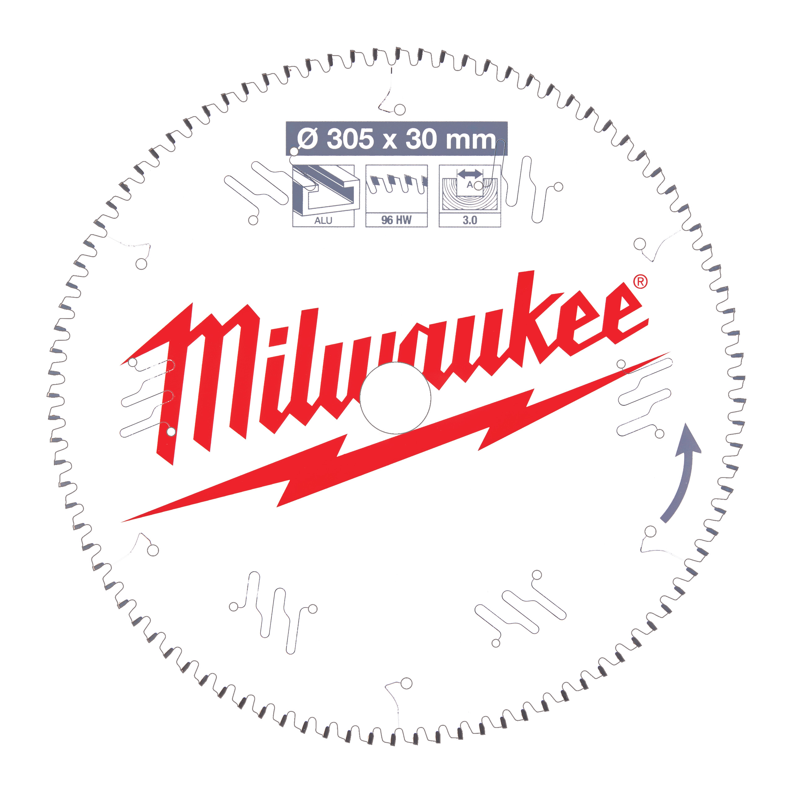 Milwaukee kotúč pilový hliník/plast 305x30mm/96Z 4932471323 - Pilové | MasMasaryk