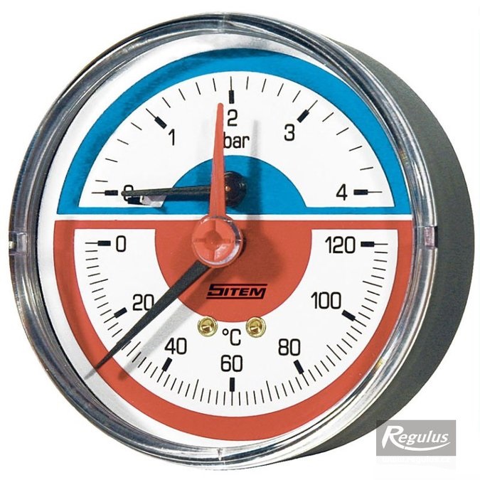 REGULUS  termomanometer 0-120°C;d=80,4bar,1/2"zadné  10481 - Tovar | MasMasaryk