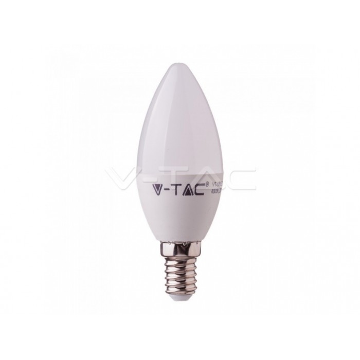 žiarovka E14 7W LED V-TAC C37  DL 112 sviecka    - LED žiarovky | MasMasaryk