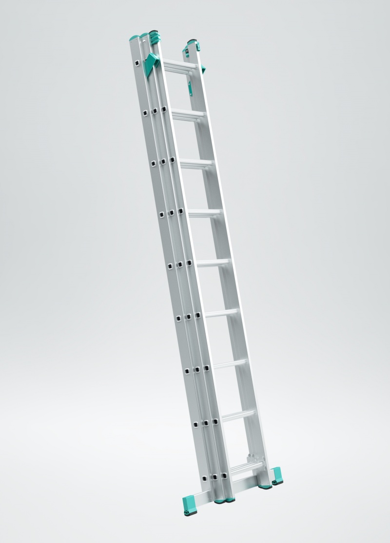 ALVE rebrík trojdielny EUROSTYL  3x 7    2,0/4,0/2,7 s úpravou na schody - rebríky | MasMasaryk