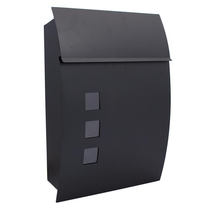 poštová schránka  XL-TOOLS čierna/nerez   - schránky,trezory | MasMasaryk