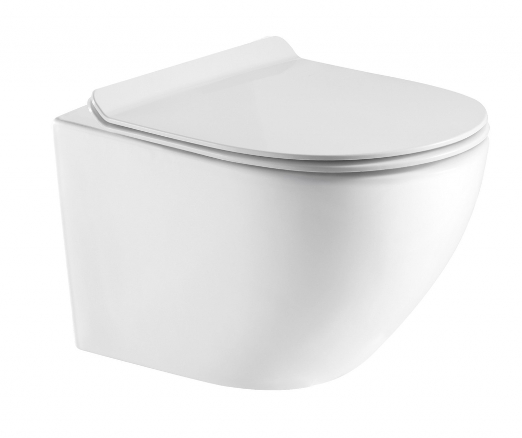 WC misa záv. ARCO rimless 49x36x37 + SLIM soft close sedátko - Závesné WC | MasMasaryk