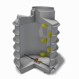 šachta vodomerná  plastová 1200x1800     KJE - 2m3