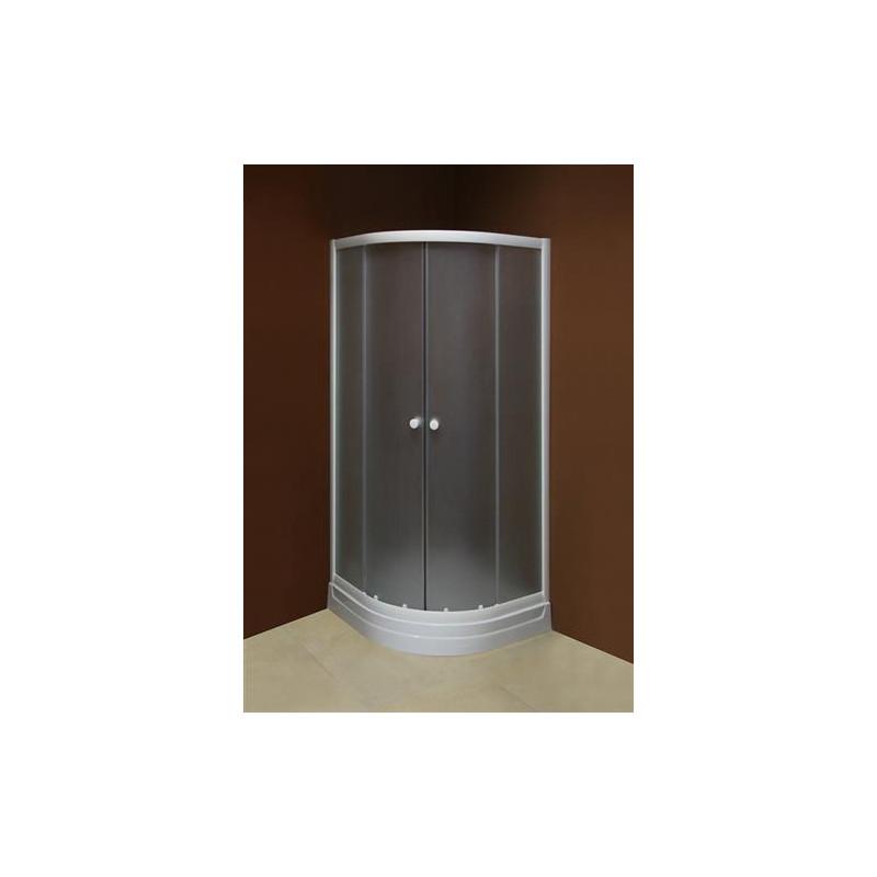 sprchový kút KLASIK EKO SKE-K618BBK80 oblý 80 biely