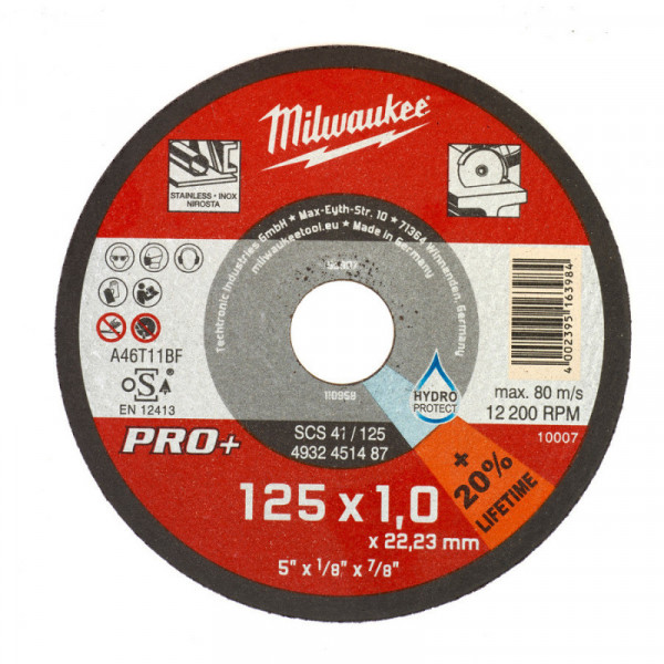 Milwaukee kotúč rez nerez/kov 125x1,0mm 4932451487 - Rezné | MasMasaryk