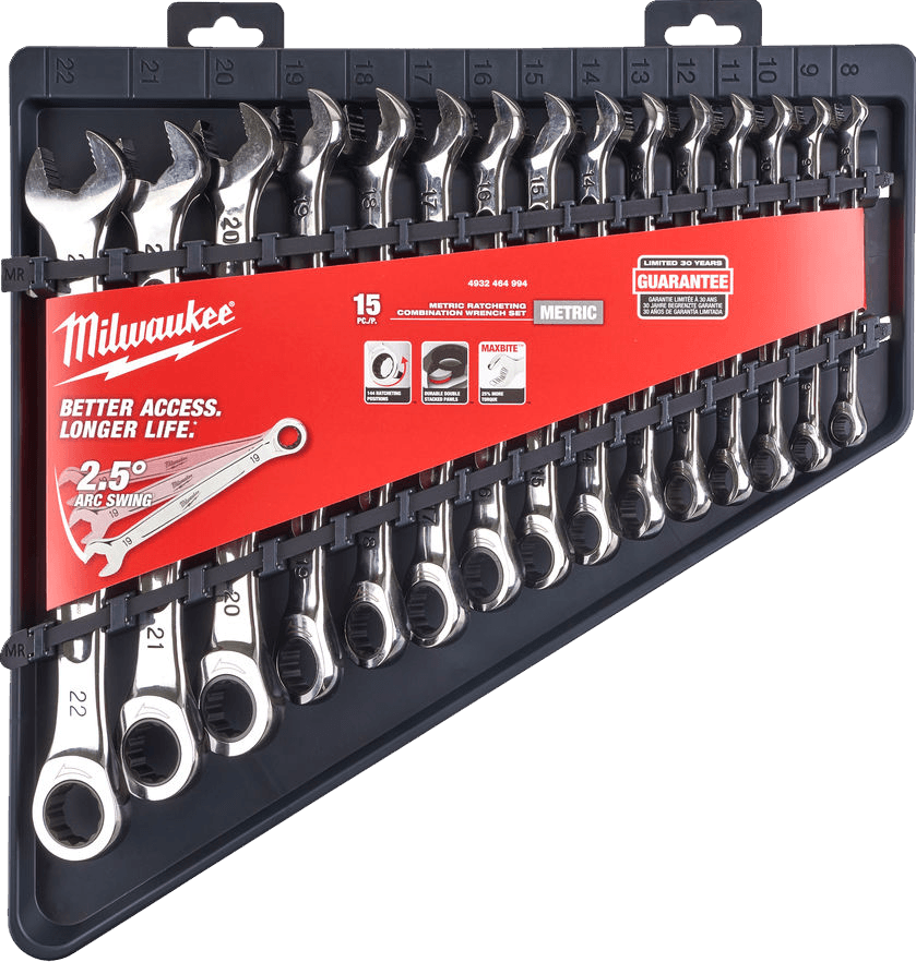 Milwaukee sada račnových kľúčov MAXBITE™ METRIC15 KS - kľúče | MasMasaryk