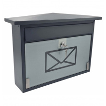 poštová schránka Robin antracit + sklo 360x285x80 - schránky,trezory | MasMasaryk
