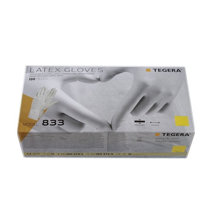 rukavice jednorázové latexové TEGERA 833 XL - Jednorázové | MasMasaryk