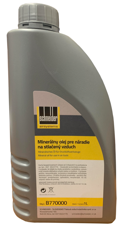Schneider olej do pneumatického náradia          B 770000 - oleje,,filtre do kompresorov | MasMasaryk