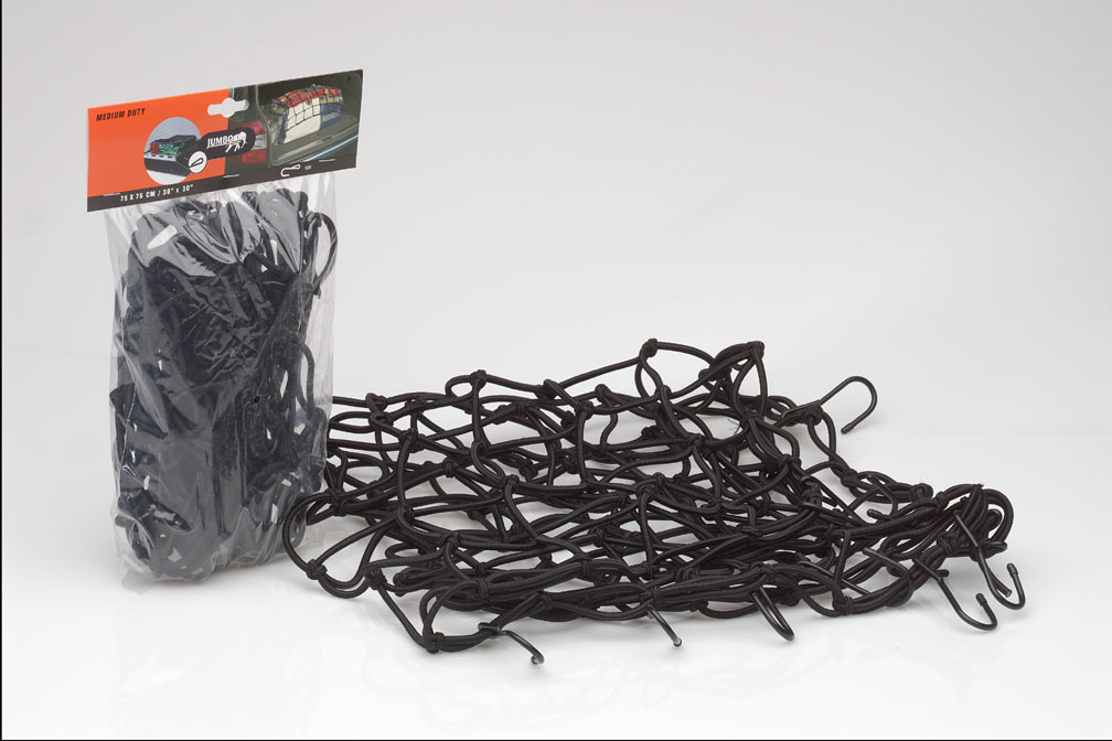guma pavúk sieť na tovar 75x75mm 16022 - Šnúry, laná, reťaze, kladky a karabinky | MasMasaryk