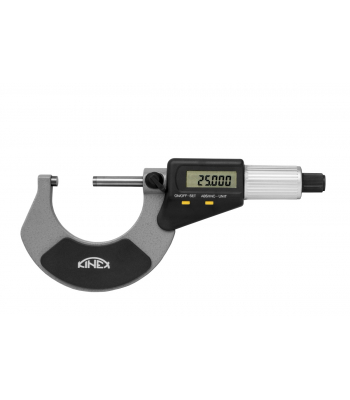 mikrometer strmeňový digitálny KINEX 0-25mm 0,001mm DIN 863 - metre,pásma,posuvné meradlá,pravítka | MasMasaryk