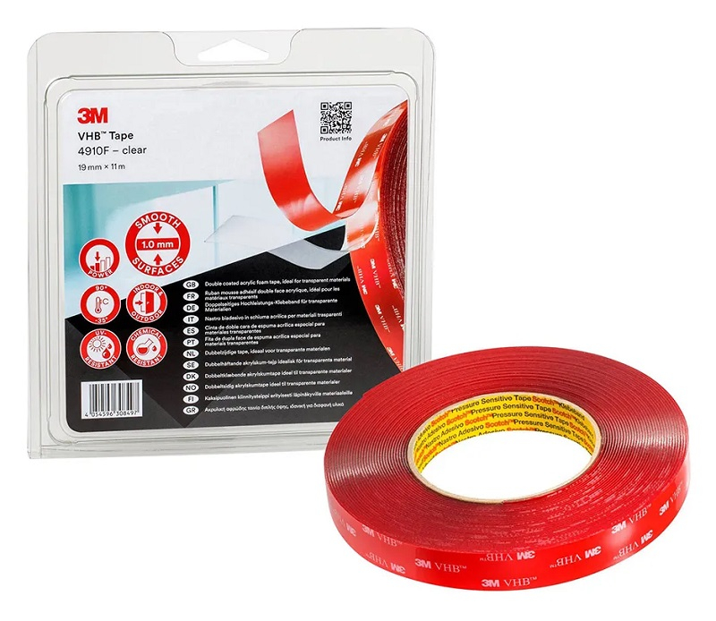páska 3M obojstranná akrylová priehľadná VHB 19mmx11m  - Obojstranné pásky | MasMasaryk