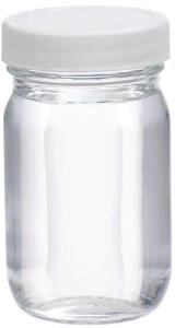 sklenená fľaša 125ml tansparentná s viečkom  - kanistre,nádoby,bedničky,popolnice | MasMasaryk
