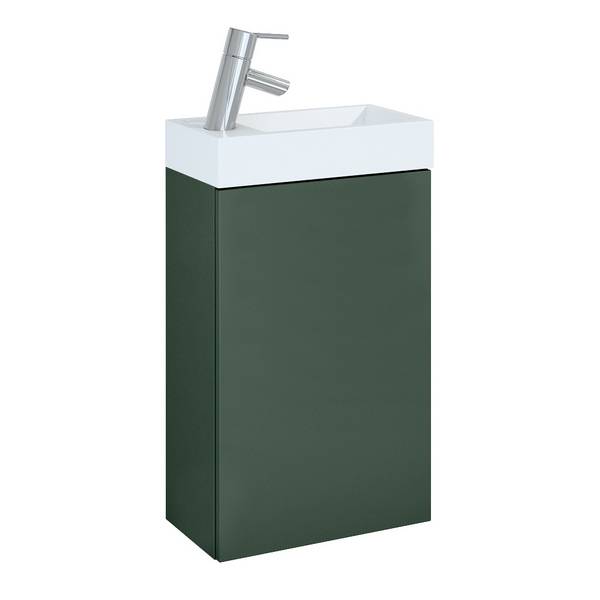 nábytok TILA YANA TN8991 set skrinka smaragd mat + umývadlo 40 x 22,5 x 68, 1 dvierka, systém Push to Open, 2 poličky - Skrinka s umyvadlom  | MasMasaryk