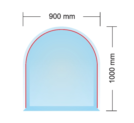 sklo pod kachle ATHINA 8mm 900x1000 - krbové príslušenstvo | MasMasaryk