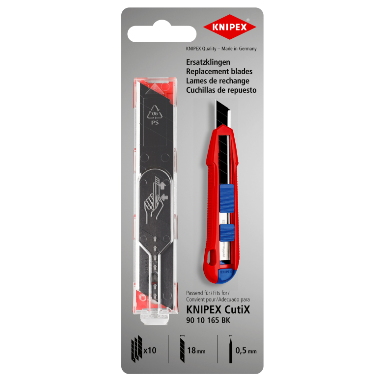 KNIPEX nôž - náhradná čepeľ pre 90 10 165 BK (10x)  9010165E02  - nožíky,orezávače,noznice na plech,mačety | MasMasaryk