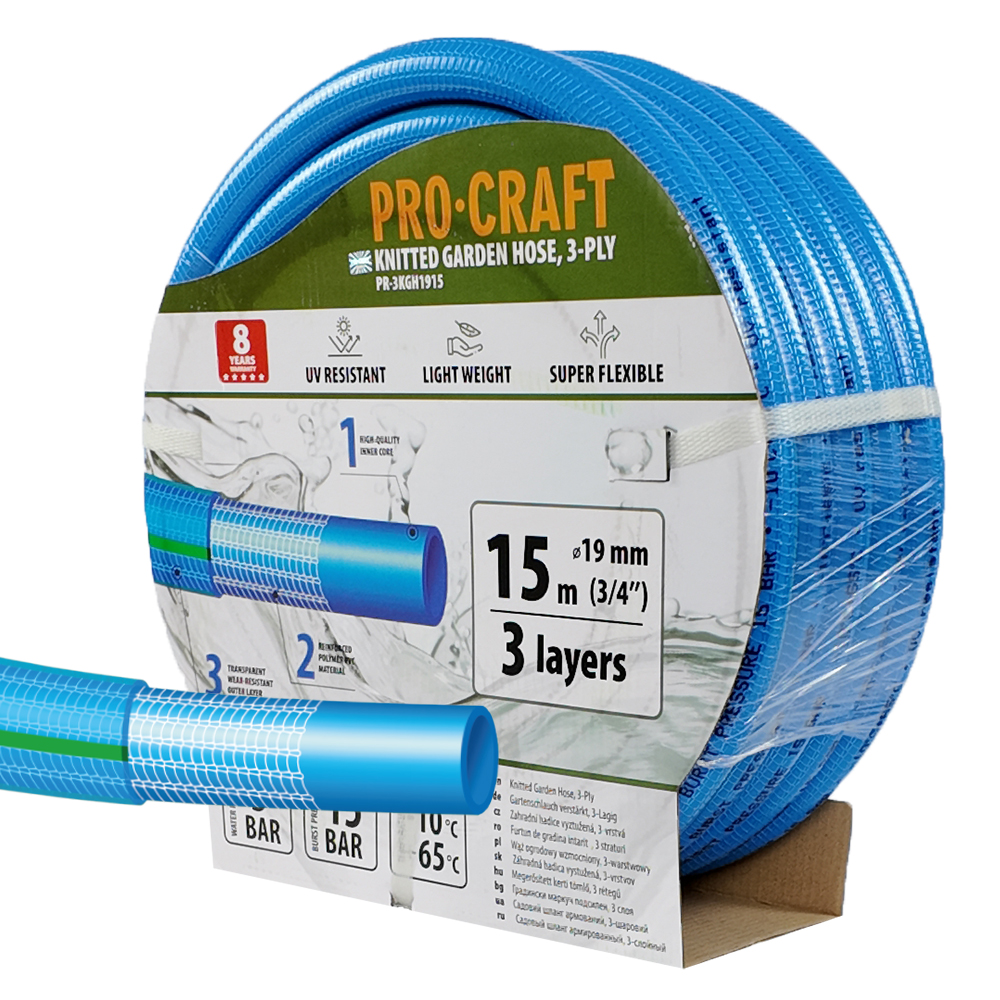 PROCRAFT Záhradná hadica PR-3KGH1915 3 vrstvy, 3/4" 15 m