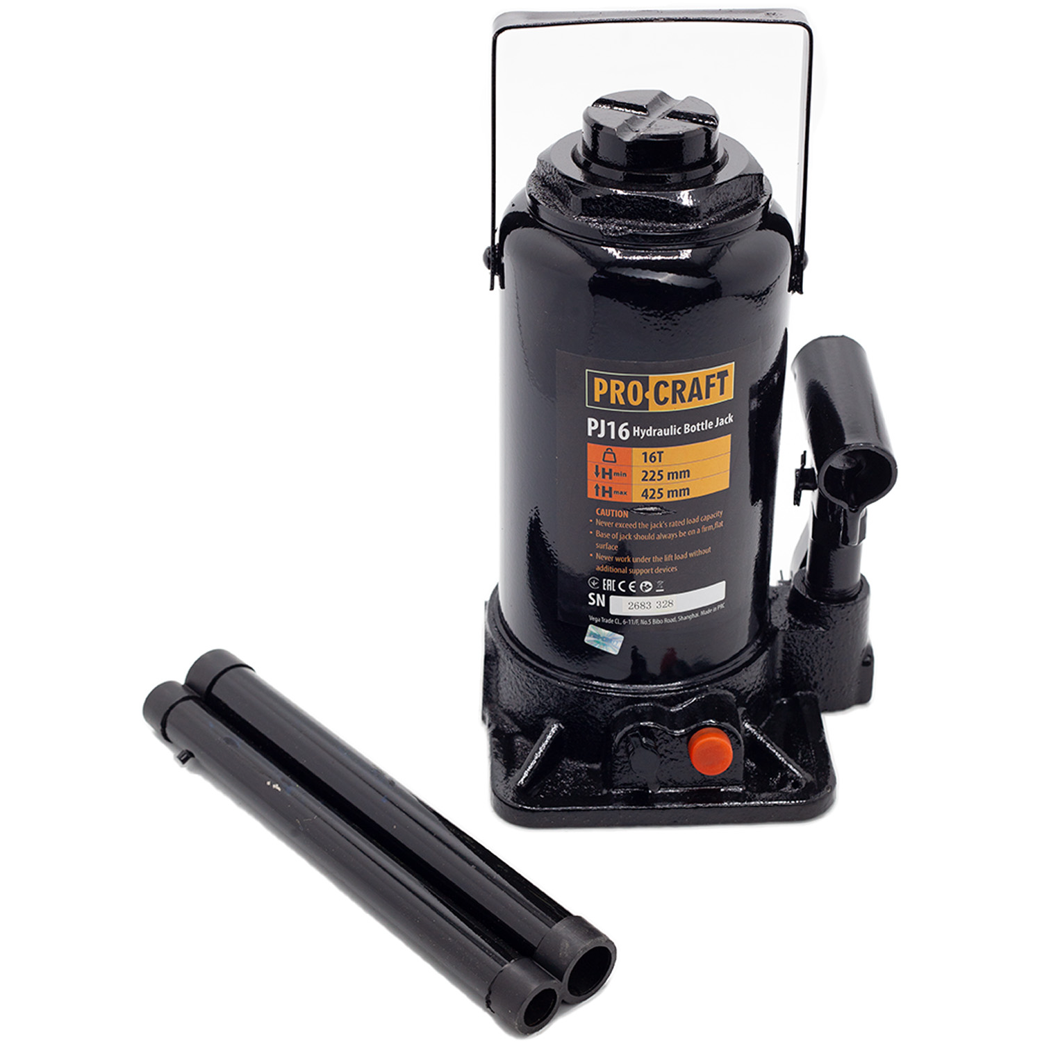 Hydraulický zdvihák Procraft PJ16  16 ton  / 225-425 mm