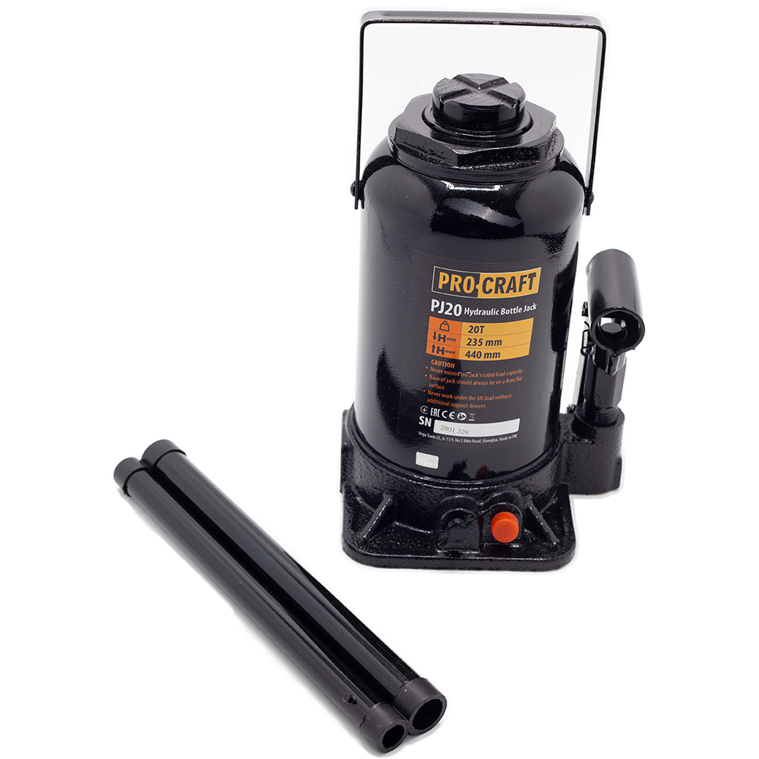Hydraulický zdvihák Procraft PJ20  20 ton  / 235-440 mm