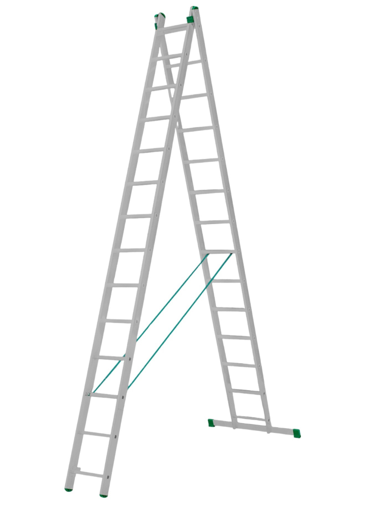 ALVE rebrík dvojdielny EUROSTYL 2x14 Profi 7514 hliníkový  - rebríky | MasMasaryk