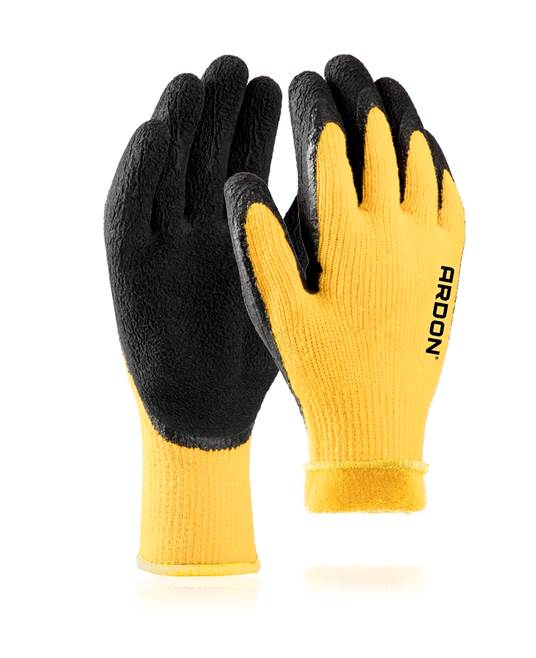 Máčané rukavice ARDON®PETRAX zimné 10 XL  žlté   