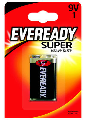 batéria 9V  Zinc/chlorid  6F22 EVEREADY SUPER Heavy Duty  - Tovar | MasMasaryk