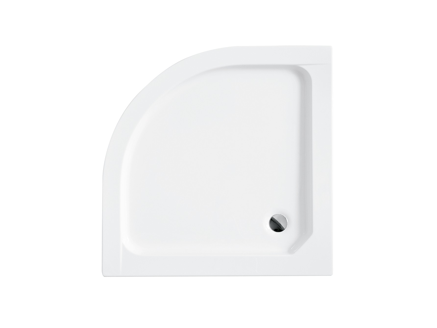 sprchová vanička ALEX 91x91x16 cm štvrťkruh akrylát, R550, vrátane nožičiek, bez sifónu