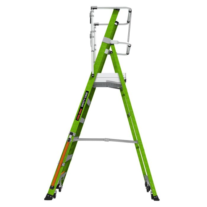 LittleGiant plošinový rebrík sklolaminátový SAFETY CAGE 2.0 1x6 19706EN