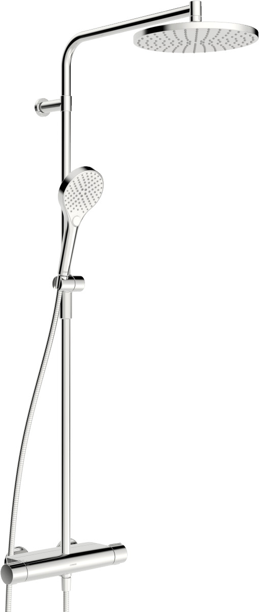vodovodná batéria HANSA VIVA 65159201 s pol. Magshelf, dažďovou sprchou 250mm + ručná sprcha 110mm, had. 1750mm