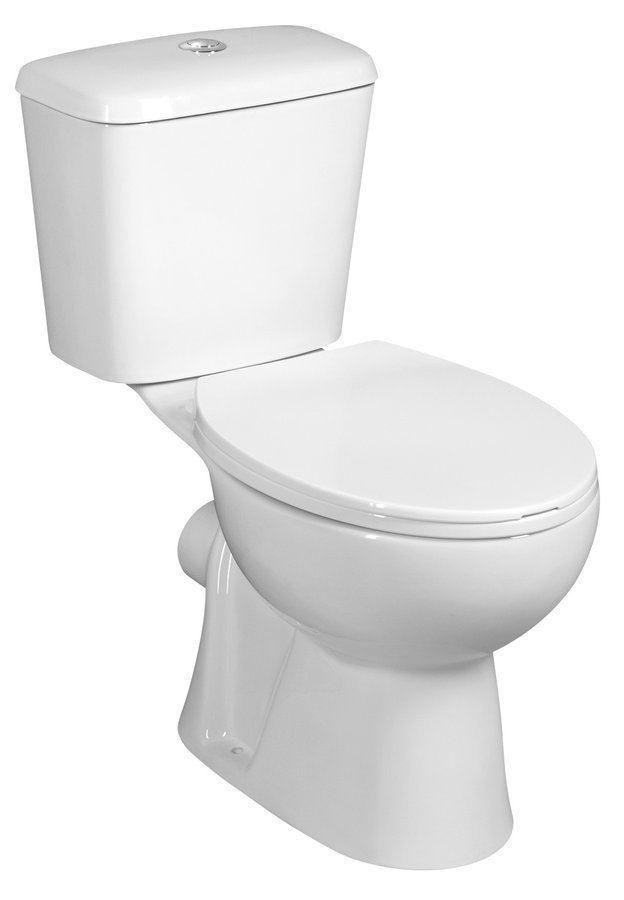 WC kombi JOSE PS8812 dvojité tlačítko 3/6 l, zadný odpad, biela