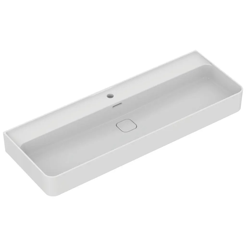 umývadlo 120 Strada II 120x43 cm, Strada II - Umývadlo, 120x43 cm, T3006MA, s prepadom, s otvorom na batériu, s Ideal Plus, biela 