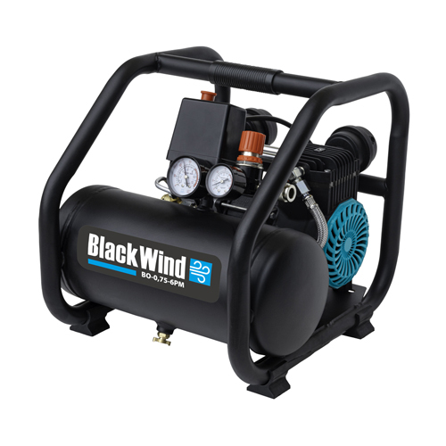 kompresor Black Wind BO  bezolej. 0,75 kW, vzdušník 6 l  BO-0,75-6PM