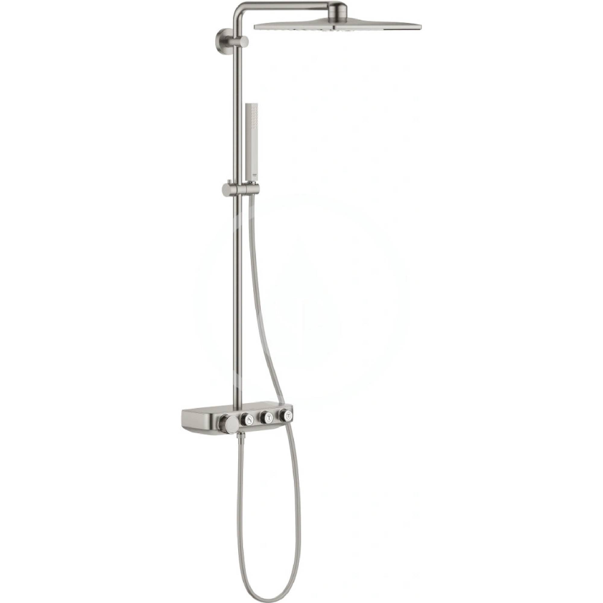 termostatická batéria GROHE EUPHORIA SMARTCONTROL 26508DC0 spr. set Cube 310 Duo s termostatom, 2 prúdy, farba supersteel