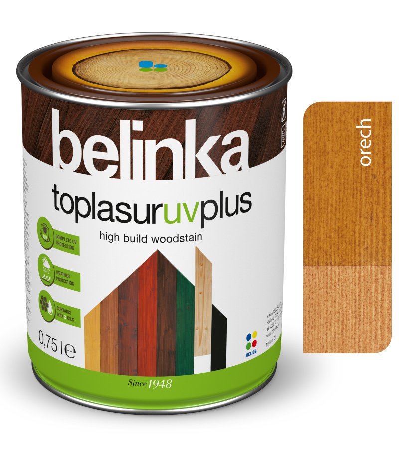 farba Belinka Toplasur UV Plus orech 16 - Hrubovrstvá lazúra 0,75l