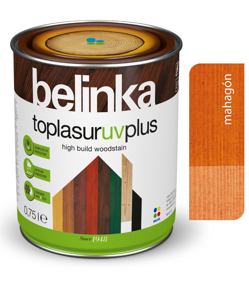 farba Belinka Toplasur UV Plus, mahagón 23 - Hrubovrstvá lazúra 0,75l