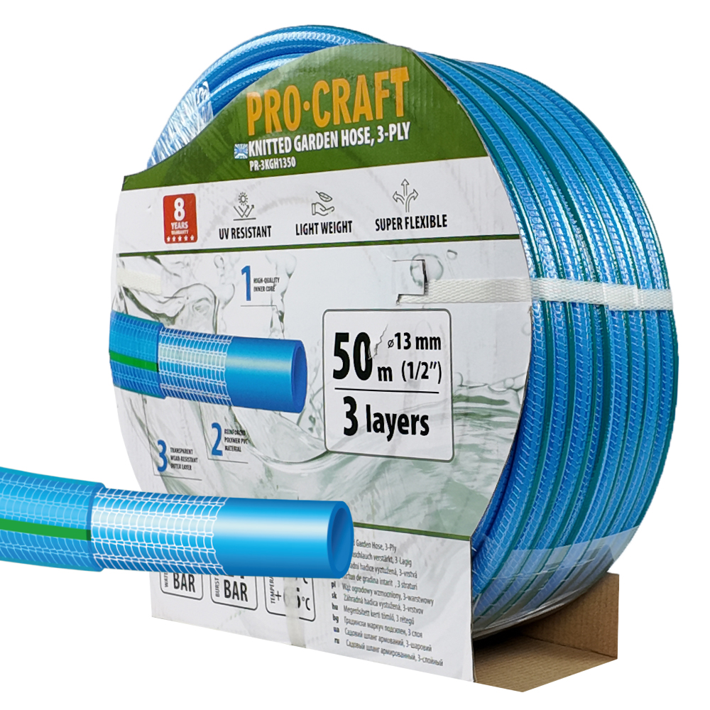 PROCRAFT Záhradná hadica 1/2" 50 m/ PR-3KGH1350 3 vrstvy