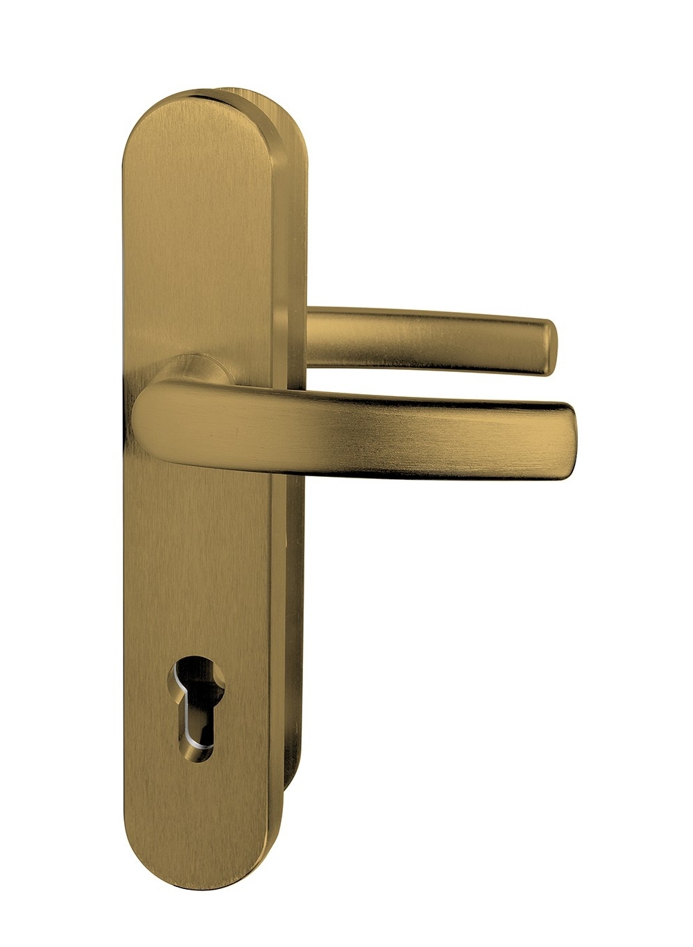 kľučka/kľučka bezpečnostné kovanie R111 72mm bez prekrytia vložky F4/strieborný elox