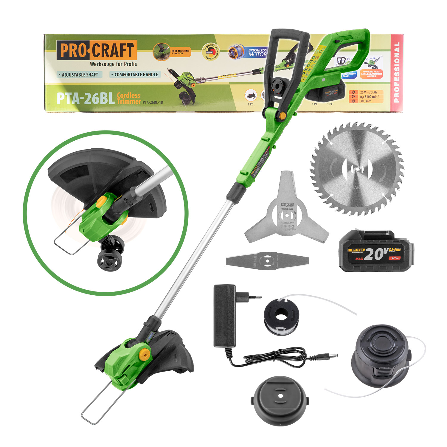 PROCRAFT AKU vyžínač PTA-26BL 