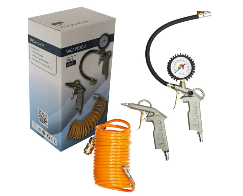 VKS pneuhustič s manometrom sada GK-02