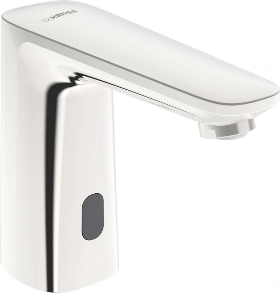 vodovodná batéria HANSA ELECTRA 92012219 umyvadlová bezdotyková, 3 V, Bluetooth na studenú alebo vopred zmiešanú vodu