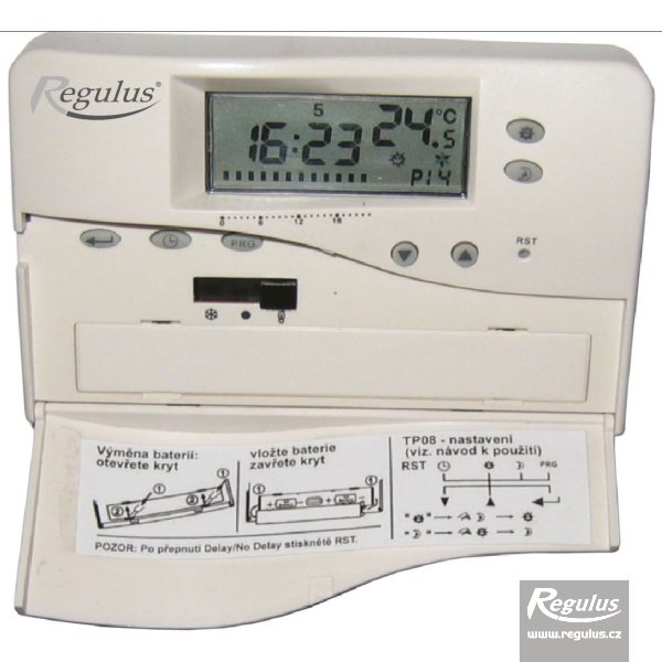 REGULUS  termostat izbový TP08 týždenný nastav. 6298 - termostaty | MasMasaryk
