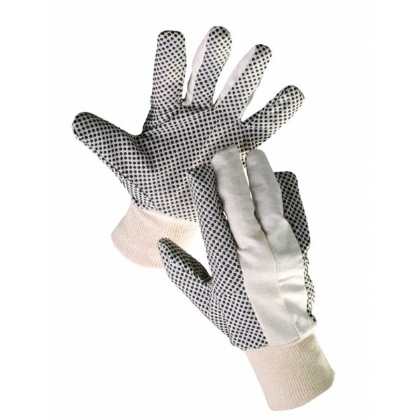 rukavice OSPREY bavlna s PVC terčíkami  10" - Pracovné | MasMasaryk