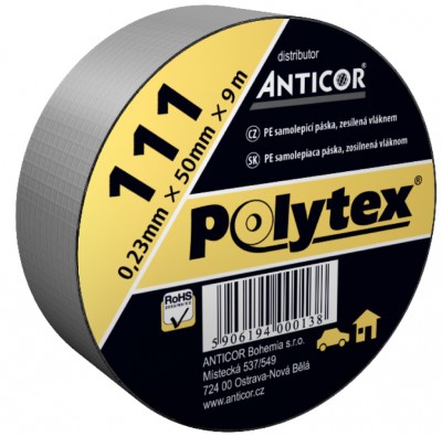 páska AC typ 111 A Polytex 50mmx50m - univerzálna šedá - Univerzálne pásky | MasMasaryk